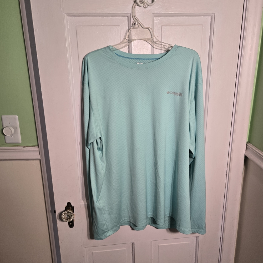 Columbia Light Blue Long Sleeve Shirt Size XXL